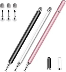 Ambervec Inc. 313023658609 Stylus Pens For Touch Screens 2 In 1 High Precision Universal Pen Ip