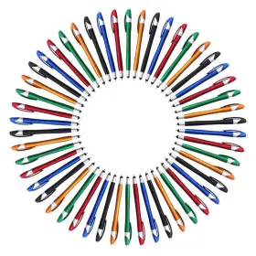 Azgo 746194744251 Electronic Screen Touch Stylus Pack Of 50 2-in-1 Click Ball Pen Ballpoint
