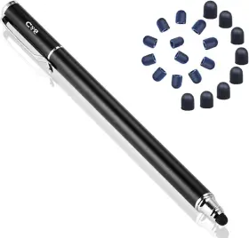Bc18872 Bargains Depot 2-in-1 Stylus Touch Screen Pen For Iphone Ipad Ipod Tablet Galaxy Black