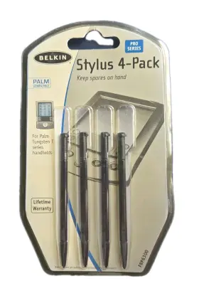 F8p6300 Belkin Stylus 4-pack For Palm Tungsten T Series Pda New Sealed