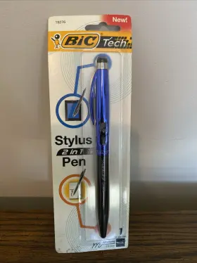 19276 Bic Tech Stylus 2 In 1 Pen Medium Black Ink New