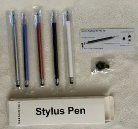 X0040pjml5 Bopomofo Stylus 5 Pcs 2-in-1 Pens And Replacement Nibs With Box For Touch Screen