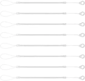 27614-15 Boxob 8pcs Elastic Tether Lanyard 9.8 Inch Pen Leash Anti-lose Stylus White