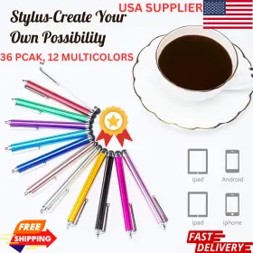 Briout 445004455402 36 Pcs Touch Screen Stylus Pen Drawing Universal For Ipad Iphone Android &tablet