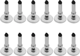 Clb2037 Cauaoa 12 Pcs Silver Universal Replacement Stylus Pen Tips Precision Round Black