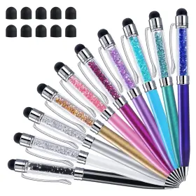 Chaoq 762360007029 Stylus Pens For Touch Screens 2 In 1 Crystal Ballpoint Pen 10-pack