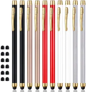 Chaoq 762360007524 Stylus For Touch Screens Capacitive Pen 10 Pcs With 12 Replaceable