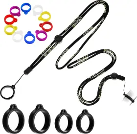 Chinco-78 Chinco 445000673695 16 Pcs Anti Lost Lanyard Set Include 2 Necklace Lanyards Safety Neck Stra