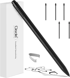 Emr003 Ciscle Magnetic Emr Stylus Pen For Remarkable 2 With Eraser And 5 Tips Black