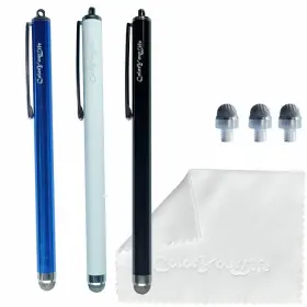 Coloryourlife 650434982047 3-pack 5.3ftft Micro-knit Mesh Tip Capacitive Stylus Pens For Tou