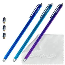 Coloryourlife 650434982085 3-pack 7.3 Fine Micro-knit Mesh Tip Capacitive Stylus Pens For Touch Screen