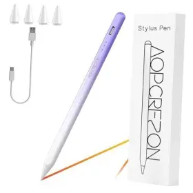 3l-bc-pw Cqsjx Stylus Pen For Ipad Palm Rejection Tilt Sensitivity Fast Charging Purple-white