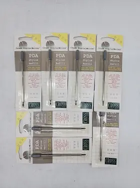 8505 Cross Turn Pen Into Stylus Lot Of 7 Pda Refills #8505 Fits Ball Point Pens