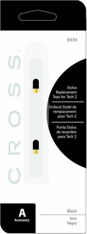 8939 Cross Tech2 Stylus Top 2 Pack Black Count Of 1