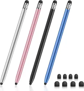 Digiroot 313100447492 Stylus For Touch Screens 4-pack Pens High Sensitivity And Precisi