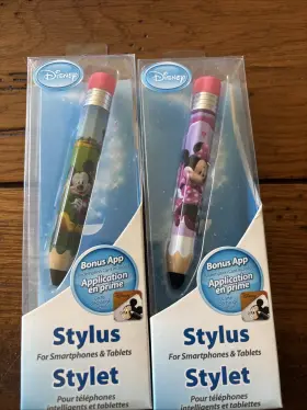 Disney 092298914381 2- Stylus For Smartphones And Tablets Minnie Mouse Mickey New