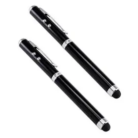 Gertqe-673 Duraforcity Stylus Pen 2 Pcs 4-in-1 Universal Touch Screen Ballpoint 2x Black