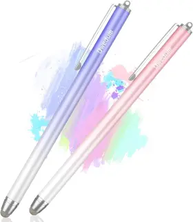 Dwedum 445006916918 Stylus Pen For Touchscreen 2 Pcs High Accuracy Fiber Tip With Clip