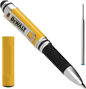 E-filliate Inc. 313054319340 Dewalt 3-in-1 Stylus Pen Pocket-sized Ballpoint Edc With
