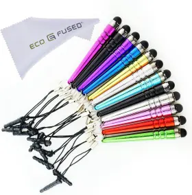 Eco-fused 700604980219 Stylus Pen Bundle 12 Pack/short Pens With 3.5mm Jack Connector - Compa