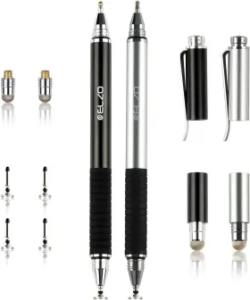 Elzo 744110254075 3 In 1 Stylus Disc Touch Screen Pens And Gel Pen Combo 2 Pcs With