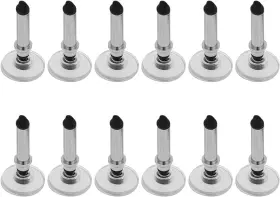 Fansoftiks 716842217987 12pcs Silver Universal Stylus Replacement Disc Tips Round Shape Replaceable Styl