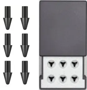 Fllynewrite 717701735222 6pcs Original Tips For Remarkable Paper Pro Pen 6 Tips-black