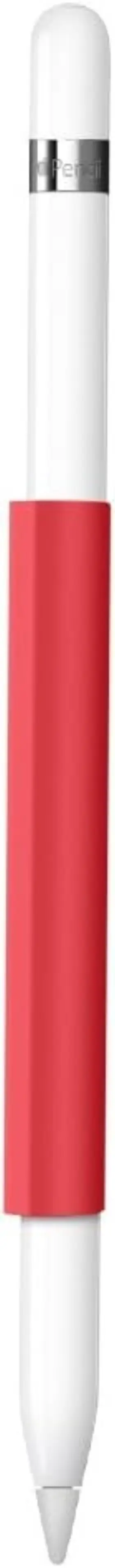 Fr-008r Frtma Compatible With Apple Pencil Magnetic Sleeve Soft Silicone Holder Grip Red