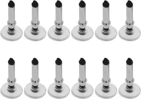 Ganpub 792483555350 12 Pieces Silver Universal Stylus Replacement Disc Tips Round Shape Replaceab