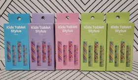 Gems 810125116520 Kids Tablet Stylus 4pk Purple Pink Blue And Green Lot Of 5