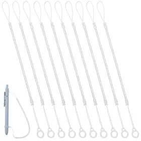 Sv3t6g3h Guduling 679429 2 10 Pcs Pen Leash Lanyard With Silicone Ring White