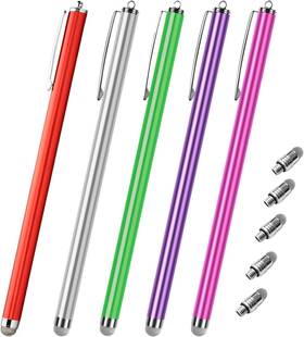 Guugei 313108653666 Extra Long Stylus Pens For Touch Screens 5 Pack Fiber Mesh Tips Compatible