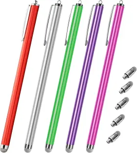 Guugei 313108653666 Extra Long Stylus Pens For Touch Screens 5 Pack Fiber Mesh Tips Compatible