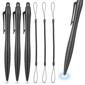 Homoyoyo 5181933e6t 3pcs Elastic Lanyard Tether Touch Pen With 12.50x1.00x1.00cm Black