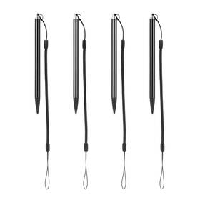 Homsfou Qbw0211516vl 5-pack Resistive Stylus Pen With Spring Rope Fine Tip 5pcs Black