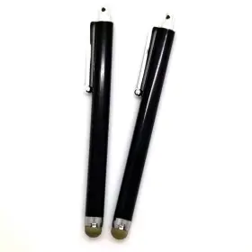 Hs 605734534045 2pack Black Universal Micro Fiber Screen Metal Touch Stylus Pen For Android D