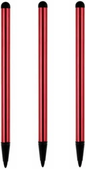 Junfamilee 725670897629 3 Pcs Red Stylus Pens Touch Screens Universal Fine Point Pencil For Phone