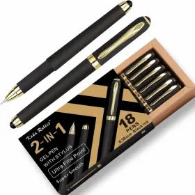 Point2 Kaka Rabbit 618087034797 Gel Ink Rollerball Stylus Pen - 18 Pack0.38mm Extra Fine In 1