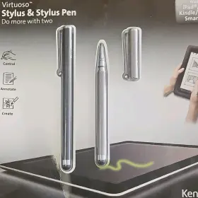 A1226a Kensington Virtuoso Stylus And Pen Gunmetal Metal Clip Replaceable Refill A1226a Kensington Virtuoso Stylus And Pen Gunmetal Metal Clip Replaceable Refill