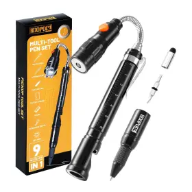 Koopool 791684455865 Gifts For Men Multitool Pen With Screwdriver Magnet Pickup Tool And Fla
