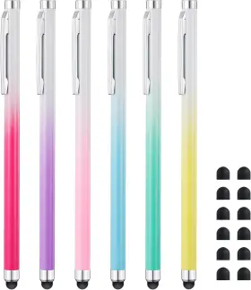 Lf1020 Linfanc Stylus Pens For Touch Screens Cerise / Purple Pink Blue Green Yellow