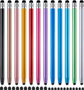 Lf1031 Linfanc 12pcs Stylus Pen For Touchscreen 2-in-1 High Precision 12 Multicolor