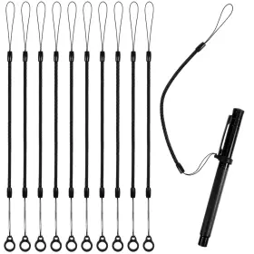 Gb330bpn Liqwei 709031 1 10 Pcs Elastic Lanyard Tether Retractable Pen Holder Leash With Black
