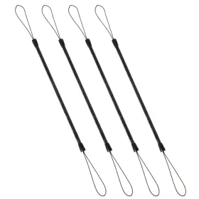 W5rvbcf4 Mabor 613165 1 4pcs Pen Leash Stylus Tether Plastic Elastic 23 Cm Black