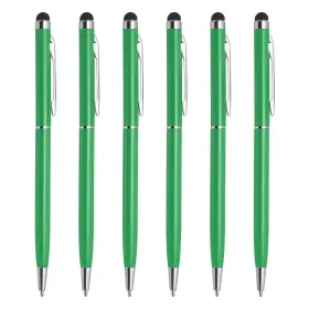 Mea230801ee000302 Meccanixity 6pcs Metal Stylus Pen Ballpoint 2 In 1 Universal Green