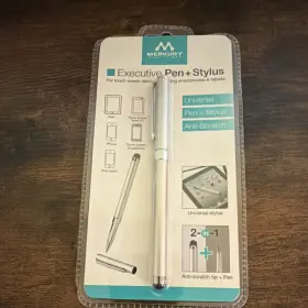 M-stp260 Merkury Executive Pen Stylus 2-in-1 Universal Anti-scratch Silver