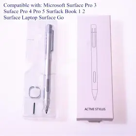 Microsoft 731938869420 Hd Silver Replacement Stylus Pen For Surface Pro 3 4 Book 1 2 Laptop