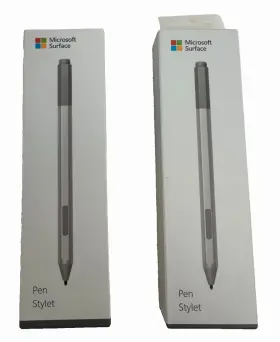 Ms-1776 Microsoft Lot Of 2 Surface Pen Stylet For Pro/book Silver Model #1776
