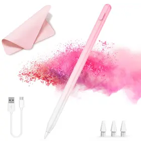 Ax10-tjbs Milikilo Stylus Pen For Ipad 14mins Fast Charge Apple Pencil Palm Pink
