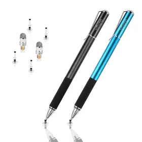 Mixoo 752454986163 2-in-1 Precision Disc And Fiber Stylus With Replaceable Tips For Capacitive Tou